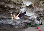 Shauna Coxsey climbing Pilgrim - V12, 4 kb